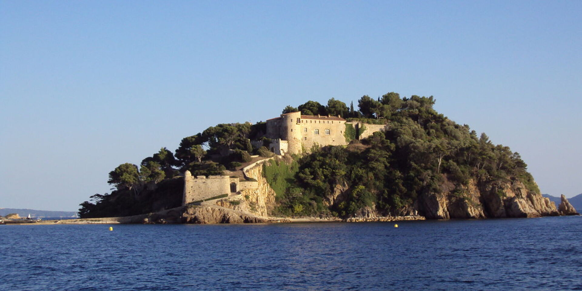 A campsite near Brégançon Fort, Var, French Riviera-Côte d'Azur