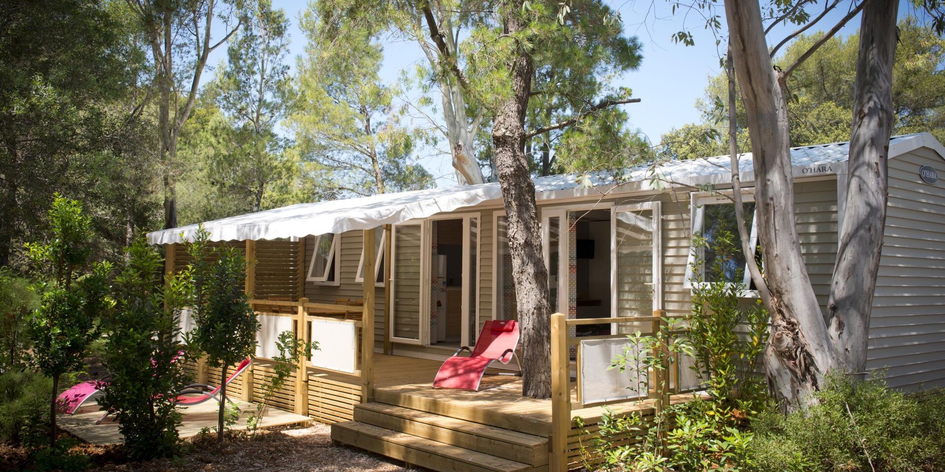 Deluxe, very well-equipped mobile home at our campsite in the Var