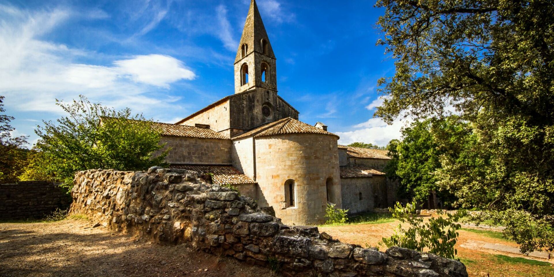 Apse of Thoronet Abbey in the Var, French Riviera-Côte d'Azur