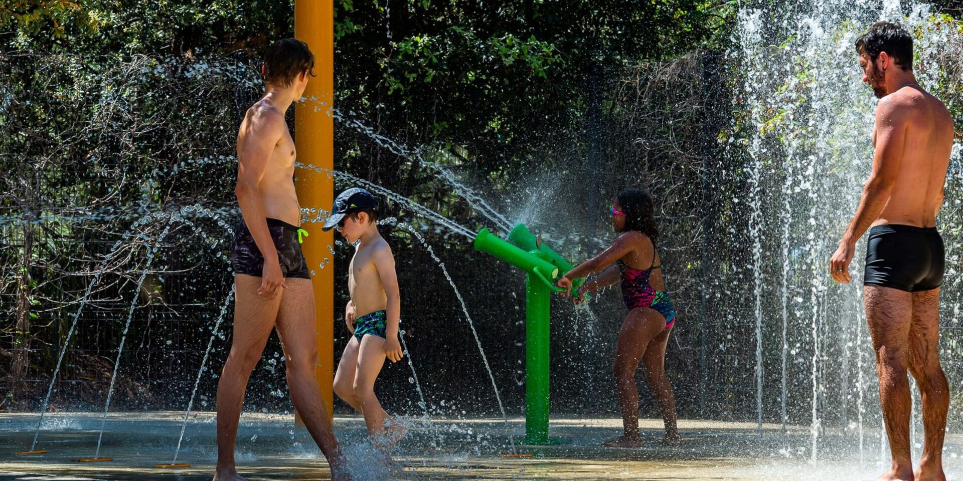 Mediterranean campsite water games