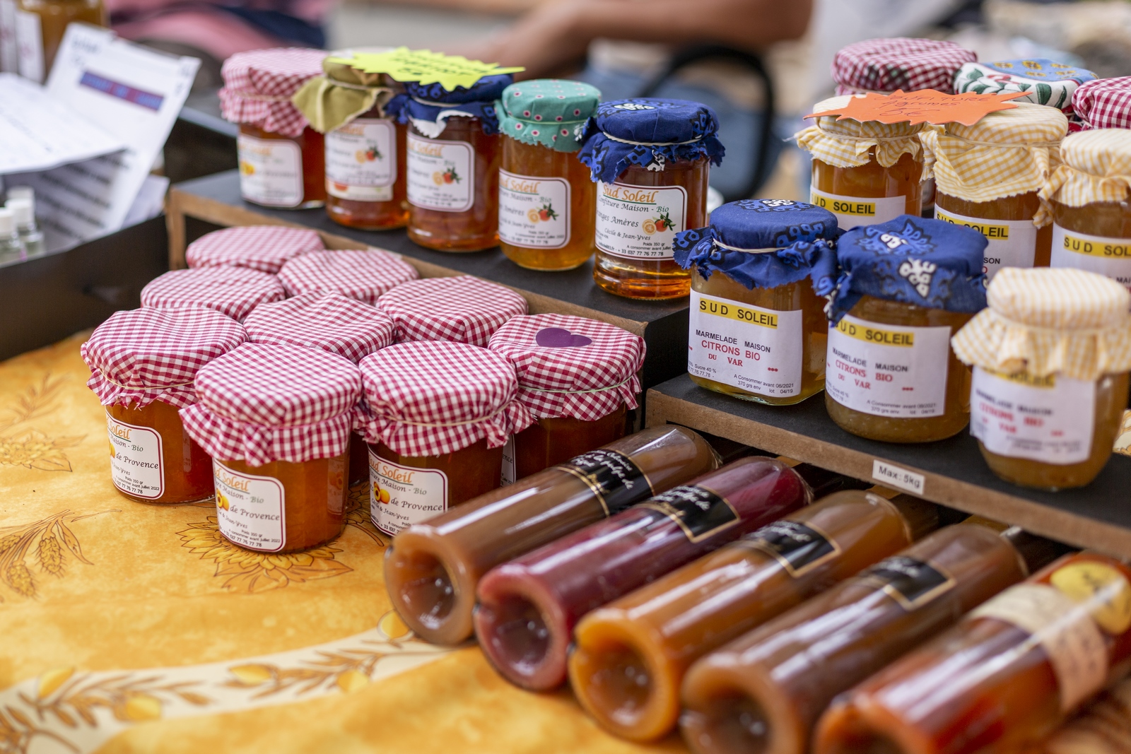 Provencal market at the campsite